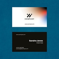 Gradient business card template psd for tech company in modern style