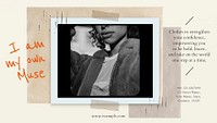 My muse collage template psd fashion blog banner in earth tone