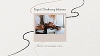 Digital business Facebook cover template for marketing psd