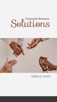 Business consulting Instagram story Instagram story, editable beige design psd