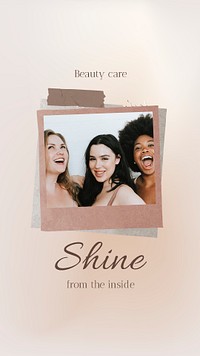 Skincare Instagram story template, customizable for small business psd