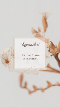 Skincare routine Facebook story template, beige design psd