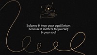 Aesthetic horoscope Facebook cover template, black and gold celestial design vector