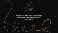 Esoteric blog banner template, editable black and gold design psd