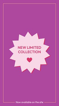 Limited collection Facebook story template, aesthetic fashion advertisement design psd