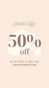 Pastel sale template, abstract memphis, social media ad psd