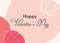 Happy Valentine's day greeting template, blog banner psd