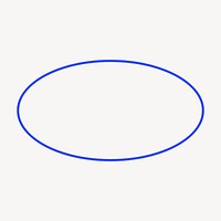 Oval shape clipart, simple cute design vector