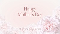 Pink feminine template, mother's day greeting blog banner vector