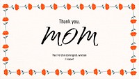 Floral mother's day template, blog banner greeting psd