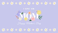 Aesthetic flower greeting template, mother's day celebration banner vector