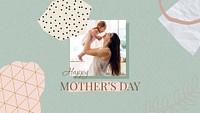 Happy mother's day template, abstract pastel design psd