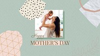 Happy mother's day template, abstract pastel design vector