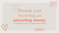 Cute memphis template, mother's day greeting banner vector