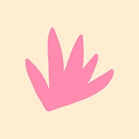 Abstract shape sticker, cute pink design vector