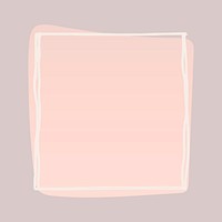 Pink frame background, cute pastel design vector