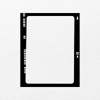 Vintage film frame, black rectangle design vector