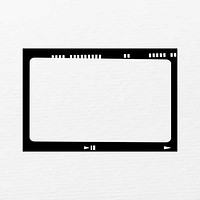 Vintage film frame, black rectangle design vector