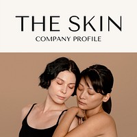 Skincare Instagram post template, company profile design psd