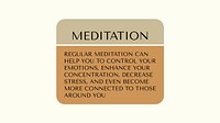 Meditation presentation template, health & wellness design vector