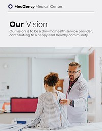 Medical vision flyer template, healthcare services vector