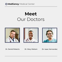 Doctors Facebook post template, medical psd