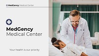 Healthcare center Powerpoint presentation template, hospital design psd