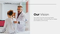 Medical vision Powerpoint presentation template, healthcare & hospital design psd