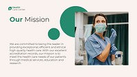 Mission statement medical presentation template, healthcare & hospital design psd