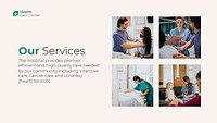 Medical services Powerpoint presentation template, healthcare & hospital design psd