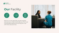 Medical facility presentation template, healthcare & hospital design vector