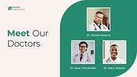 Doctors powerpoint presentation template, healthcare & hospital design vector