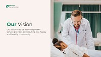 Medical vision Powerpoint presentation template, healthcare & hospital design psd