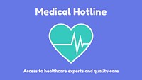 Medical hotline blog banner template, healthcare & hospital design psd