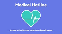 Medical hotline blog banner template, healthcare design vector