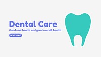 Dental care blog banner template, dentist design psd