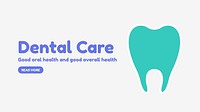 Dental care blog banner template, healthcare design vector