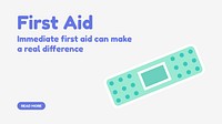 First aid blog banner template, healthcare design vector