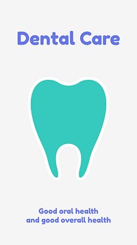 Dental care Instagram story template, oral hygiene psd