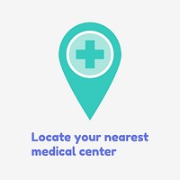 Medical center Instagram post template, healthcare vector