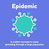 Epidemic Instagram post template, healthcare vector