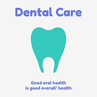 Dental care Facebook post template, medical psd