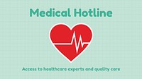 Medical hotline blog banner template, healthcare design vector