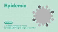 Epidemic blog banner template, healthcare & covid design psd