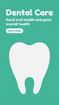 Dental care Facebook story template, healthcare vector