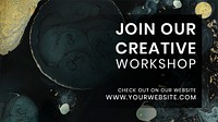 Join our creative workshop social template mockup