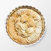 Apple pie sticker, food photography psd