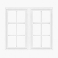 Sash window clipart, home exterior design psd