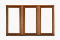 Wooden casement window, minimal home decoration