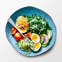 Veggie bowl, food photography psd